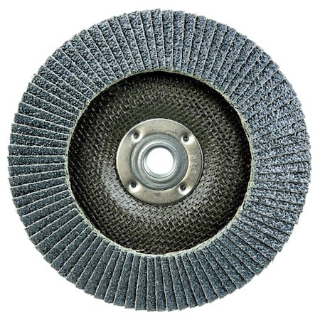 Weiler 6" Tiger Paw Abrasive Flap Disc, Angled (TY29), 60Z, 5/8"-11 UNC 51180